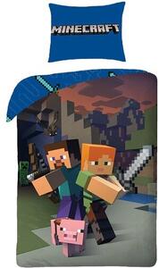 Halantex Dětské bavlněné povlečení Minecraft, 140 x 200, 70 x 90 cm