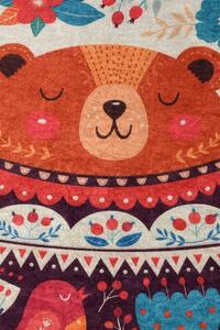 Conceptum Hypnose Kusový koberec Sweet Bear, Vícebarevná, 140 cm KRUH