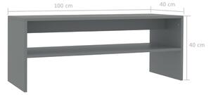 Konferenční stolek Christop - šedý - dřevotříska | 100x40x40 cm