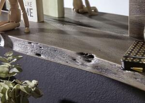 WOODLAND Nástěnný regál 38x101 cm, šedá, akácie