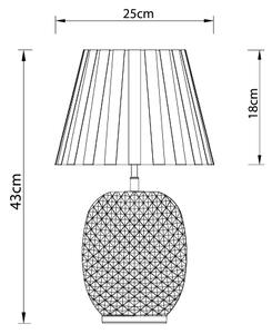 GTV Muno stolní lampa 1x25 W černá OS-MUNO-10-DEC