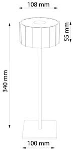 GTV Azelia stolní lampa 1x2.5 W bílá LD-AZELIA-00-DEC