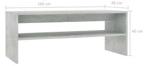 Konferenční stolek Christop - betonově šedý - dřevotříska | 100x40x40 cm