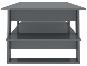 Konferenční stolek - šedý vysoký lesk - dřevotříska | 110x55x42 cm