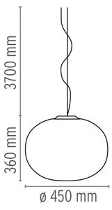 Flos F3010061 Glo-Ball S2, závěsné svítidlo z triplexového skla, 1x205W E27, prům. 45cm