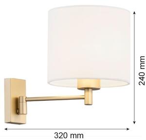 Argon Dolce nástěnné svítidlo 1x15 W bílá-zlatá 8370
