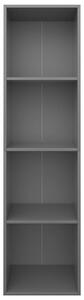 Knihovna/TV skříň - šedá | 36x30x143 cm