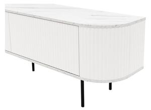 TV stolek/skříňka Niruki, Barva: bílá/bílý mramor Mirjan24 5903211315626