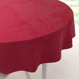 Biante Sametový kulatý ubrus Velvet Premium SVP-007 Malinově červený Ø 110 cm