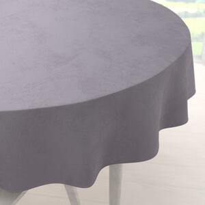 Biante Sametový kulatý ubrus Velvet Premium SVP-013 Šedý Ø 120 cm