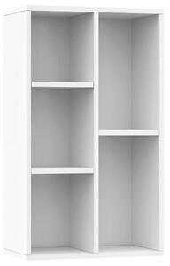 Knihovna/příborník - bílá vysoký lesk | 50x25x80 cm