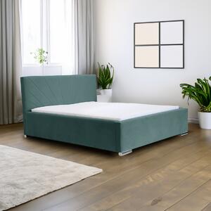 Čalouněná postel s úložným prostorem a matrací LEKS Máta 120x200 cm