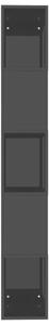 Knihovna/zástěna - černá vysoký lesk | 45x24x159 cm