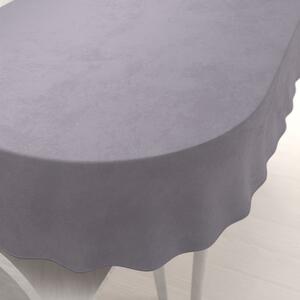 Biante Sametový oválný ubrus Velvet Premium SVP-013 Šedý 100x140 cm
