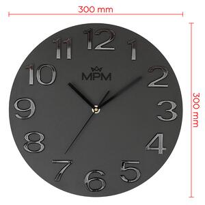 Dřevěné designové hodiny černé/grafitové MPM Timber Simplicity - D