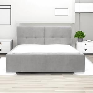 Čalouněná postel s úložným prostorem FELIX 120x200 cm Světle šedá