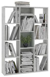 Knihovna/dělící stěna - betonově šedá | 100x24x140 cm
