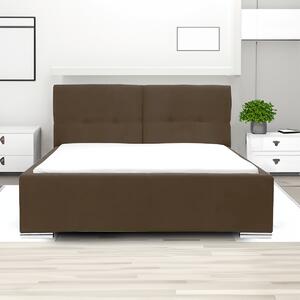 Čalouněná postel s úložným prostorem FELIX 120x200 cm Hnědý