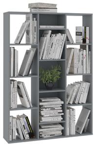 Knihovna/dělící stěna - šedá | 100x24x140 cm