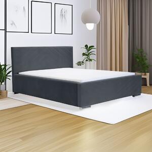 Čalouněná postel s úložným prostorem a matrací KOOL 120x200 cm Šedá