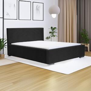 Čalouněná postel s úložným prostorem a matrací KOOL 120x200 cm Černý