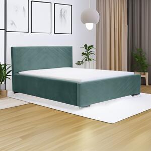 Čalouněná postel s úložným prostorem a matrací KOOL 180 x 200 cm Máta