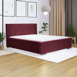 Čalouněná postel s úložným prostorem a matrací KOOL 120x200 cm Červený