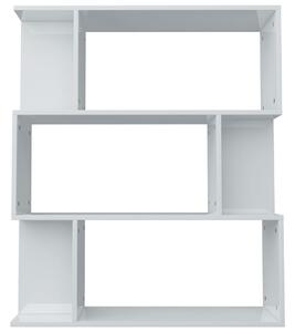 Knihovna/zástěna - bílá vysoký lesk | 80x24x96 cm