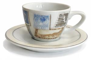 Karlovarský porcelán Šálek na espresso Zdena ZNÁMKY 80 ml s podšálkem