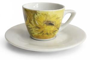 Karlovarský porcelán Šálek Van Gogh Slunečnice na espresso s podšálkem 80 ml