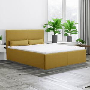 Čalouněná postel s úložným prostorem KARL 120x200 cm Žluť