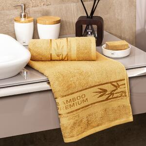Sada Bamboo Premium ručník svetlo hnedá, 50 x 100 cm, sada 2 ks