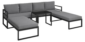 ZAHRADNÍ SEDACÍ SOUPRAVA 5dílné, kov, textil Ambia Garden, Online Only
