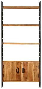 4-patrová knihovna - hrubé mangovníkové dřevo | 80x30x180 cm