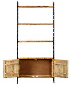 4-patrová knihovna - hrubé mangovníkové dřevo | 80x30x180 cm