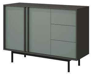 Komoda Alsento 7 (antracit + aloe). Akce -14%