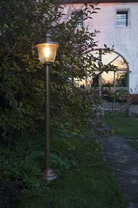 Il Fanale 248.12.ORB Venezia, venkovní stojanová lampa, 1x15W E27, mosaz, bílé sklo, výška 70cm, IP44