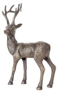 VÁNOČNÍ DEKORAČNÍ FIGURKA DEER 42CM TMAVÁ ZLATÁ