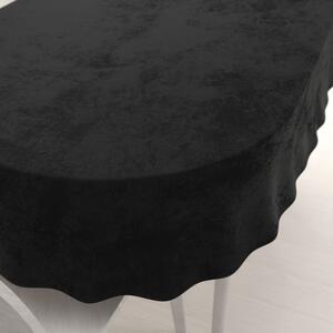 Biante Sametový oválný ubrus Velvet Premium SVP-023 Černý 140x200 cm