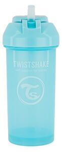 Twistshake Netekoucí láhev s brčkem 360 ml 6 m+, modrá