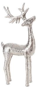 VÁNOČNÍ DEKORAČNÍ FIGURKA DEER 39CM STŘÍBRNÁ
