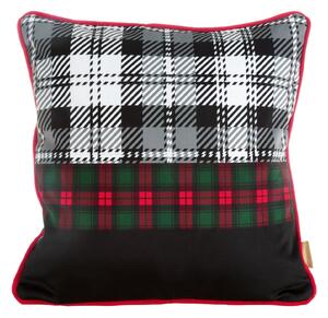 VÁNOČNÍ DEKORAČNÍ POVLAK NA POLŠTÁŘ SANTA 1KS 45X45 CM VZOROVANÁ