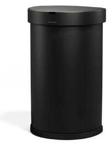 Simplehuman bezdotykový odpadkový koš - 45 l, půlkulatý, černá ocel, inteligentní sensor