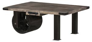 IRON Konferenční stolek 110x80 cm, mango, šedá