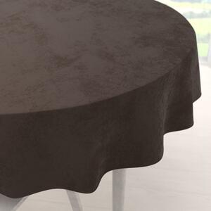 Biante Sametový kulatý ubrus Velvet Premium SVP-016 Tmavě hnědý Ø 110 cm