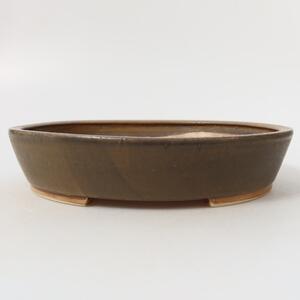 E-bonsai Keramická bonsai miska 21 x 19 x 4,5 cm hnědá