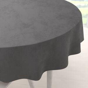 Biante Sametový kulatý ubrus Velvet Premium SVP-017 Tmavě šedý Ø 140 cm