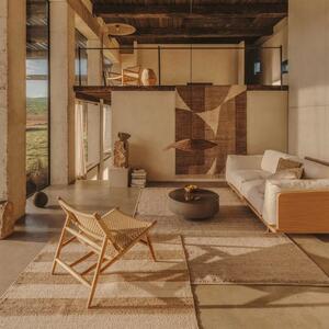 Béžový pruhovaný koberec Kave Home Rovira 160 x 230 cm