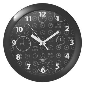 Nástěnné hodiny s minerálním sklem černá, pr. 29 cm
