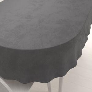 Biante Velký sametový oválný ubrus Velvet Premium SVP-017 Tmavě šedý 240x300 cm